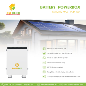 Pin lưu trữ POWERBOX 14,34kWh, model ES-BOX12 MAX