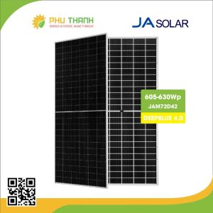 Pin mặt trời JA Solar 605-630Wp JAM72D42-605-630/LB, dòng N-TYPE