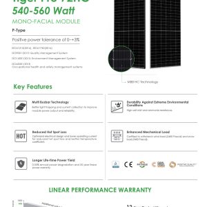 Pin mặt trời JINKO Solar 540-565Wp 72HL4-V, dòng P-TYPE