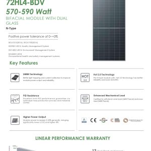 Pin mặt trời JINKO Solar 570-590Wp 72HL4-BDV, dòng N-TYPE
