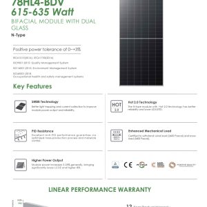 Pin mặt trời JINKO Solar 615-635Wp 78HL4-BDV, dòng N-TYPE