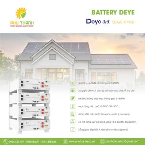 Pin lưu trữ Lithium  DEYE 5,12kWh – SE-G5.1 PRO-B