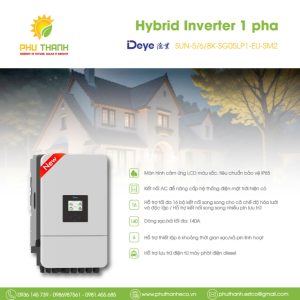 Biến tần HYBRID 1 Pha, SUN-5K-SG05LP1-EU-SM2-P, công suất 5kw