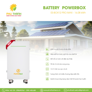Pin lưu trữ Lithium POWERBOX ES-BOX12 PRO MAX 314Ah - 16,08kWh | NEW