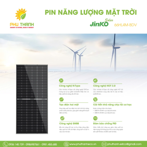 Pin mặt trời JINKO SOLAR, N-TYPE TOPCon, PERC MONO 615Wp