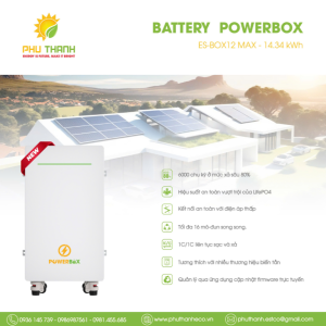 Pin lưu trữ Lithium POWERBOX ES-BOX12 MAX 280Ah – 14,34kWh | NEW