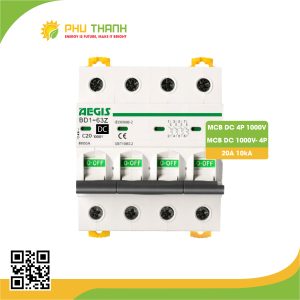 Thiết bị đóng cắt AEGIS MCB DC 1000V- 4P 20A 10kA - MCB DC 4P 1000V