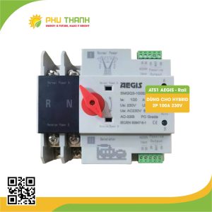Bộ chuyển nguồn tự động dùng cho Hybrid 2P 125A 230V- ATS1 AEGIS - Rail