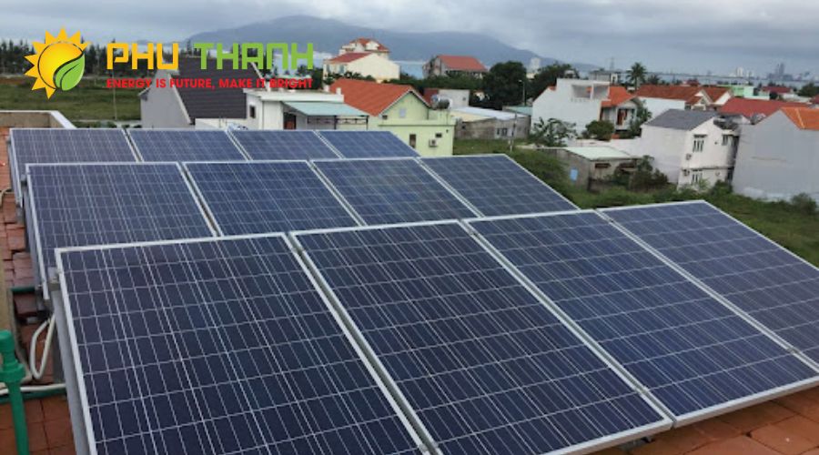 Các tấm pin năng lượng.