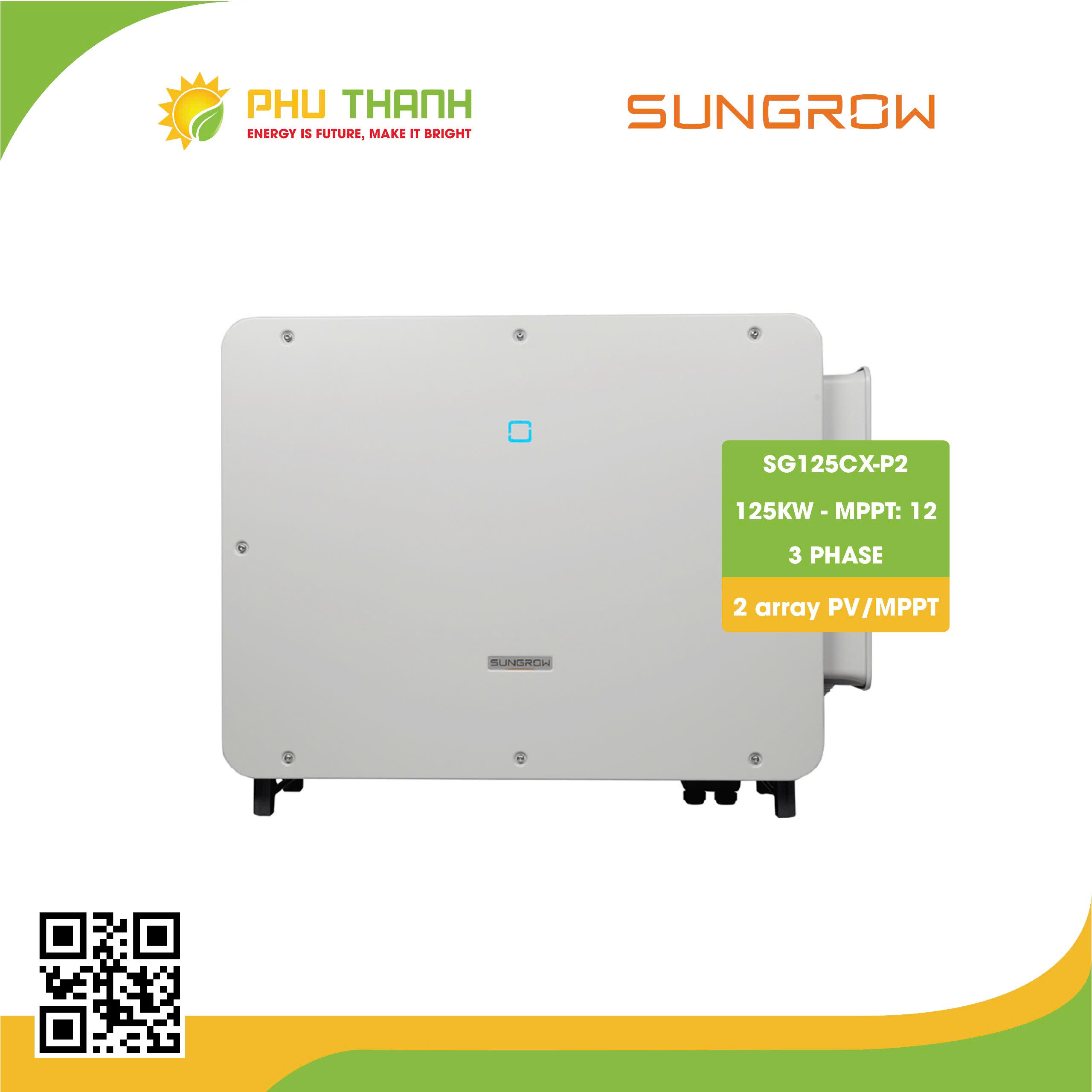 Biến tần hòa lưới SUNGROW 125KW, SG125CX-P2, 3 phase Biến tần hòa lưới SUNGROW 125KW, SG125CX-P2, 3 phase