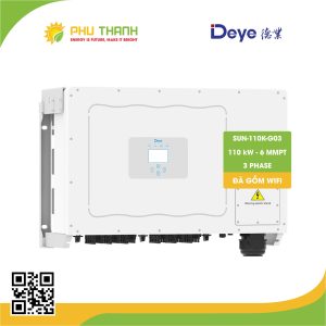 Biến tần hòa lưới bám tải DEYE 3 pha, 110 kW, 6 MMPT, model SUN-110K-G03