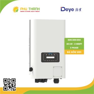 Biến tần hòa lưới bám tải DEYE 3 pha, 30 kW, 2 MMPT, model SUN-30K-G04