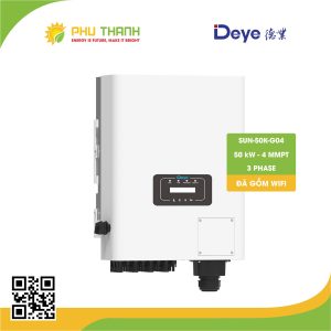 Biến tần hoà lưới bám tải DEYE 3 pha, 50 kW, 4 MMPT, model SUN-50K-G04
