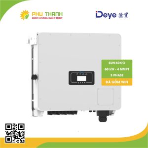 Biến tần hoà lưới bám tải DEYE hoà lưới 3 pha, 60 kW, 4 MMPT, model SUN-60K-G04P3-EU-AM4