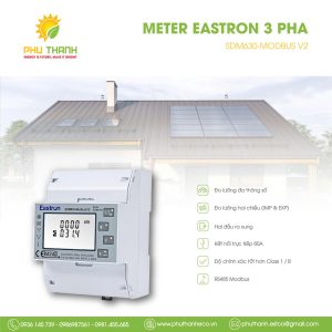 Meter EASTRON 3 pha 100A đấu trực tiếp. SDM630-Modbus V2