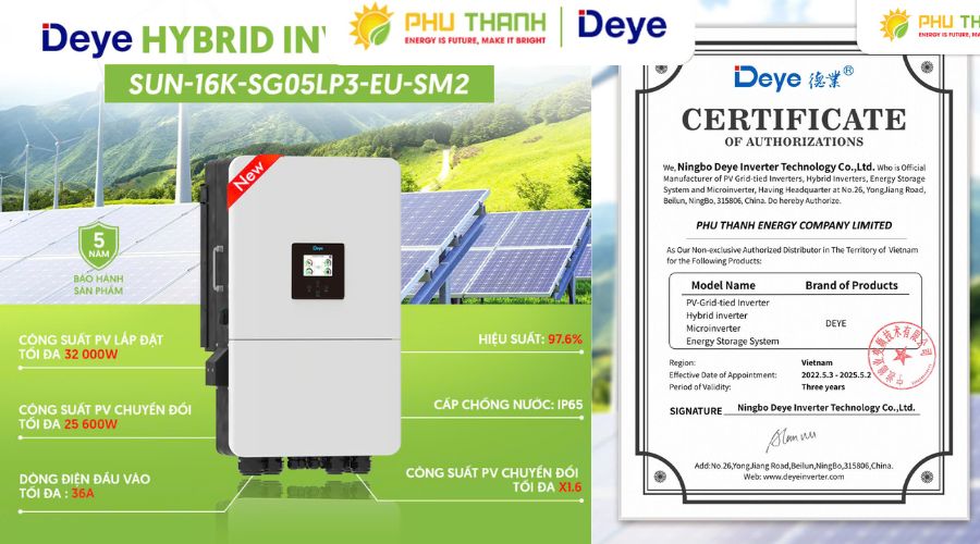 Biến tần HYBRID áp thấp Deye được chứng minh có hiệu năng vượt trội.