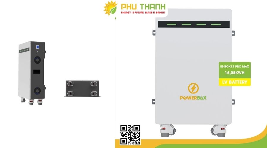 Pin lưu trữ Lithium POWERBOX 16,08kWH, model ES-BOX12 PRO MAX mang đến trải nghiệm hoàn mỹ nhất.