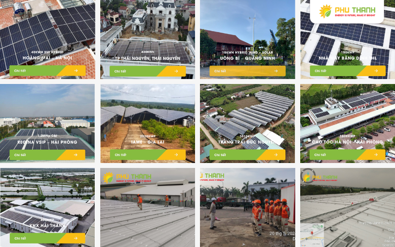 Hình 3: Các dự án Phú Thành Eco đã triển khai thành công 