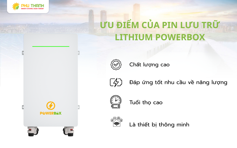 Hình 3: Ưu điểm của pin lưu trữ điện Lithium Powerbox