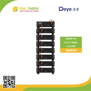 Pin lưu trữ áp cao DEYE BOS-W Pro 51.2V 100Ah, công suất 5.12kWh Pin lưu trữ áp cao DEYE BOS-W Pro 51.2V 100Ah, công suất 5.12kWh