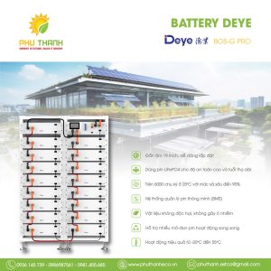 Pin lưu trữ  áp cao Deye BOS-G Pro 51.2V 100Ah