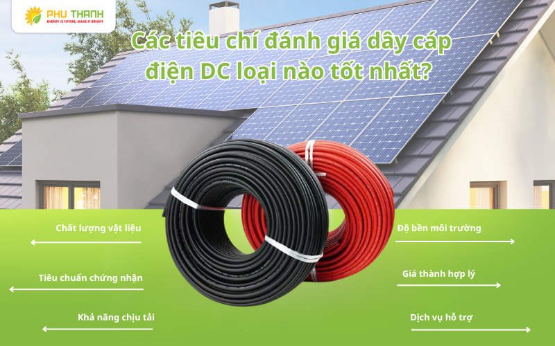 Hình 2: Các tiêu chí để đánh giá một dây cáp điện DC tốt 