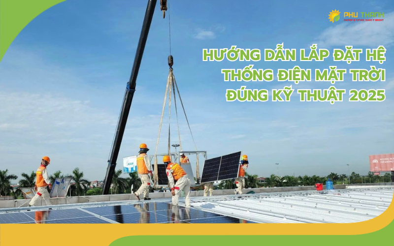 Hình 1: Hướng dẫn lắp đặt hệ thống điện mặt trời đúng kỹ thuật 2025 