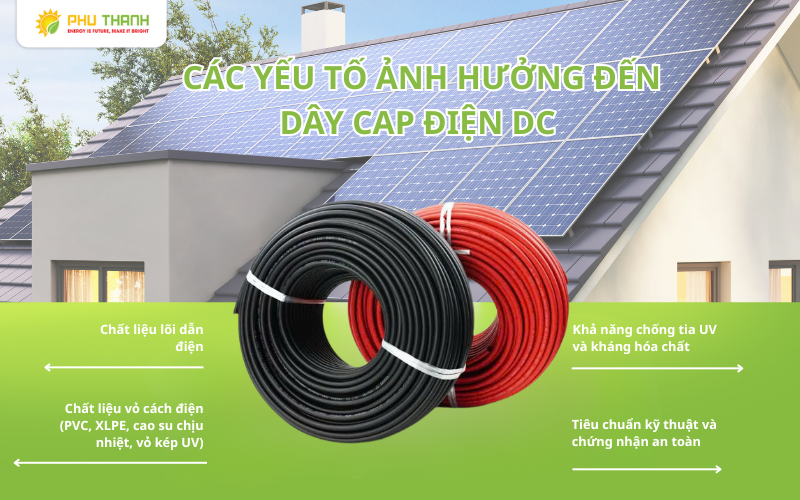CÁC YẾU TỐ ẢNH HƯỞNG ĐẾN DÂY CAP ĐIỆN DC