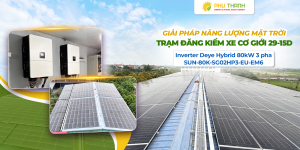 Giải pháp năng lượng mặt trời trạm đăng kiểm và trụ sạc xe Vinfast