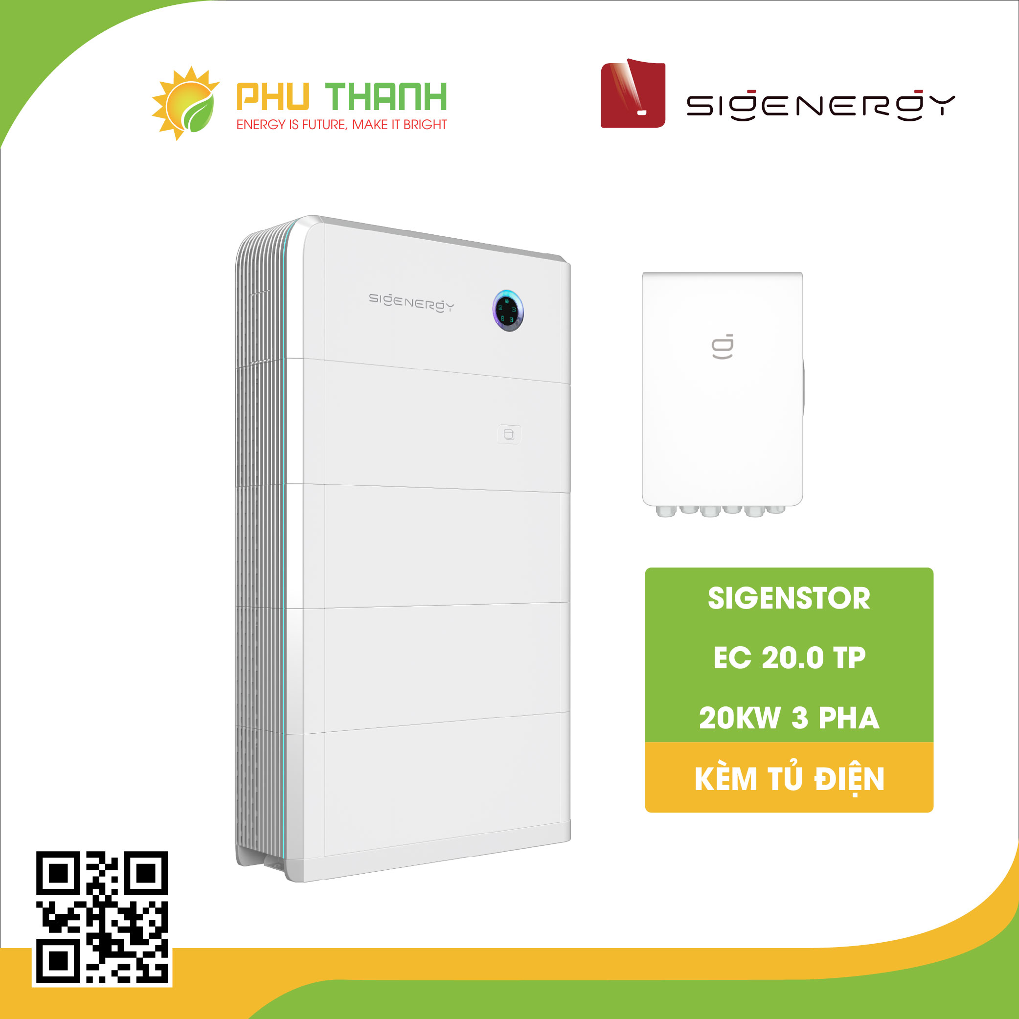 Hệ thống lưu trữ Hybrid Sigenergy 20kW 3 pha (SigenStor EC 20.0 TP) Hệ thống lưu trữ Hybrid Sigenergy 20kW 3 pha (SigenStor EC 20.0 TP)